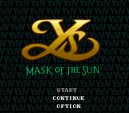 Ys IV : Mask of the Sun — Title screen